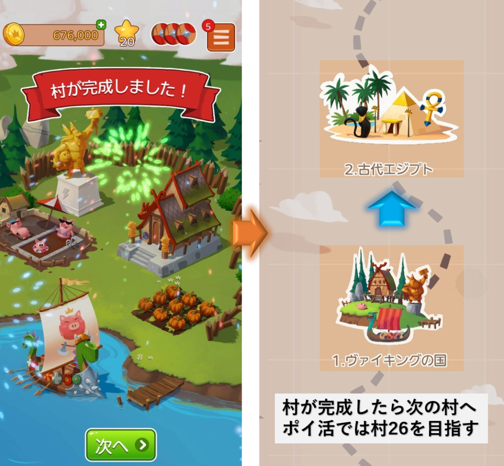 無料スピンURL付】コインマスター攻略｜村26到達｜簡単/高還元案件－ポイ活－ - とちおとく日記